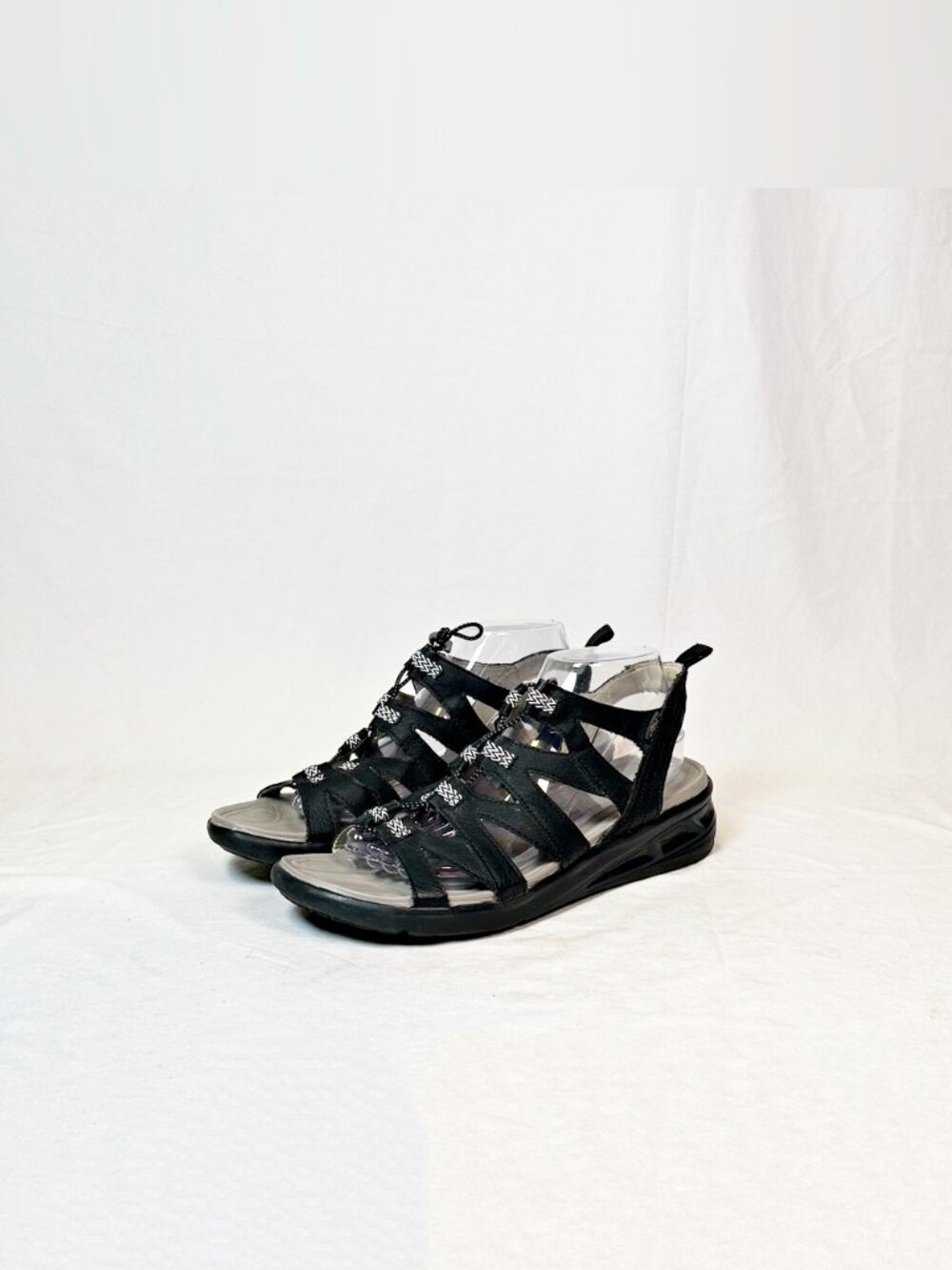 JBU by Jambu Womens Black Prism Wedge Sandals~10~